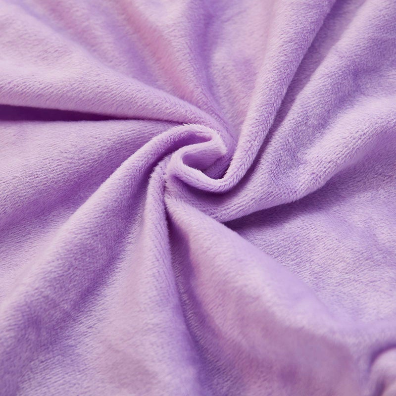 JAUXIO Faux Fur Decorative Throw Pillow Shams 2 Pack Abstract Style Tie Dye Printed Shaggy Pillowcases Crystal Velvet Reverse Queen Size (20X26 Inches, Lilac) - Image 5